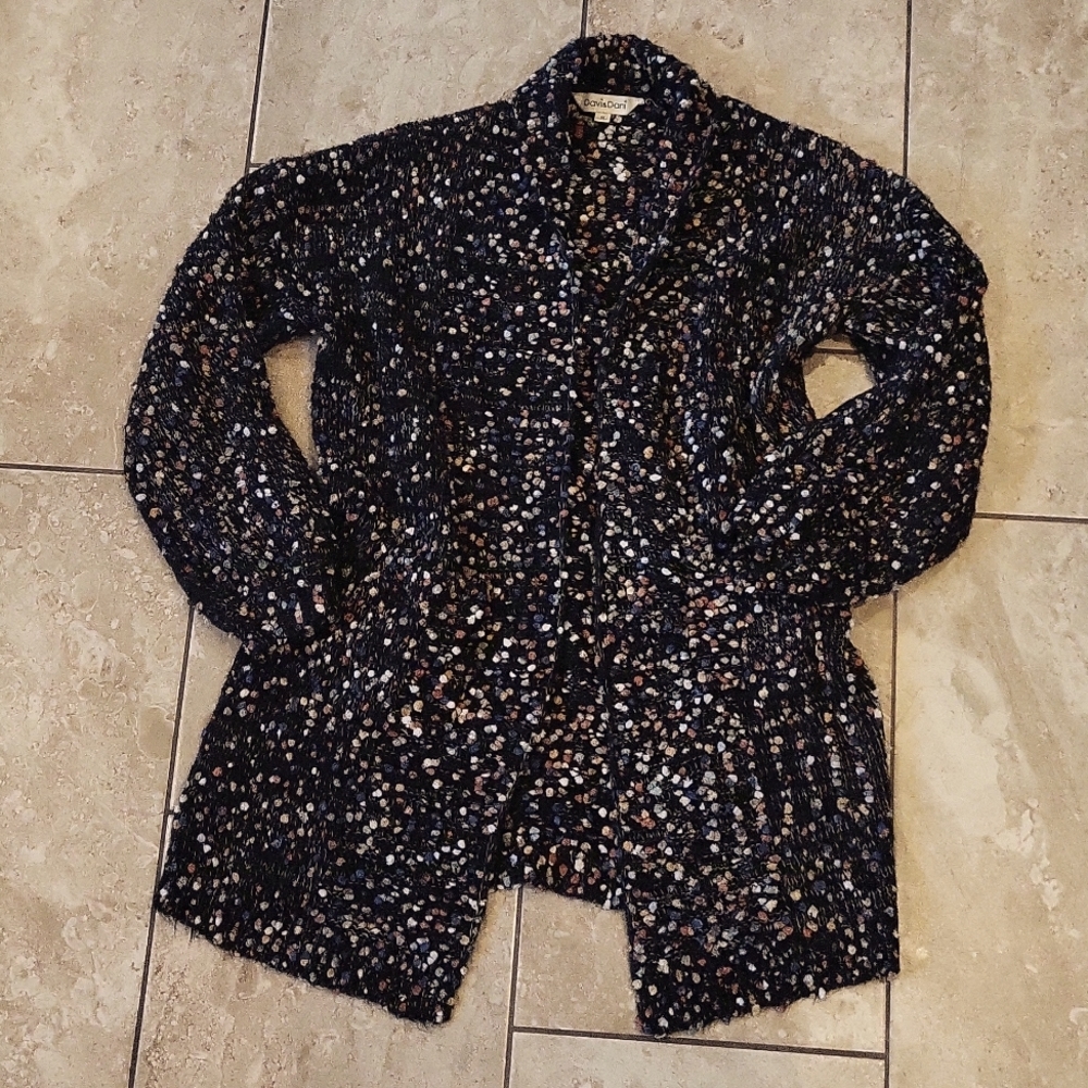 3/$15 oversized cardigan open front sweater textured with pockets balloon sleeve